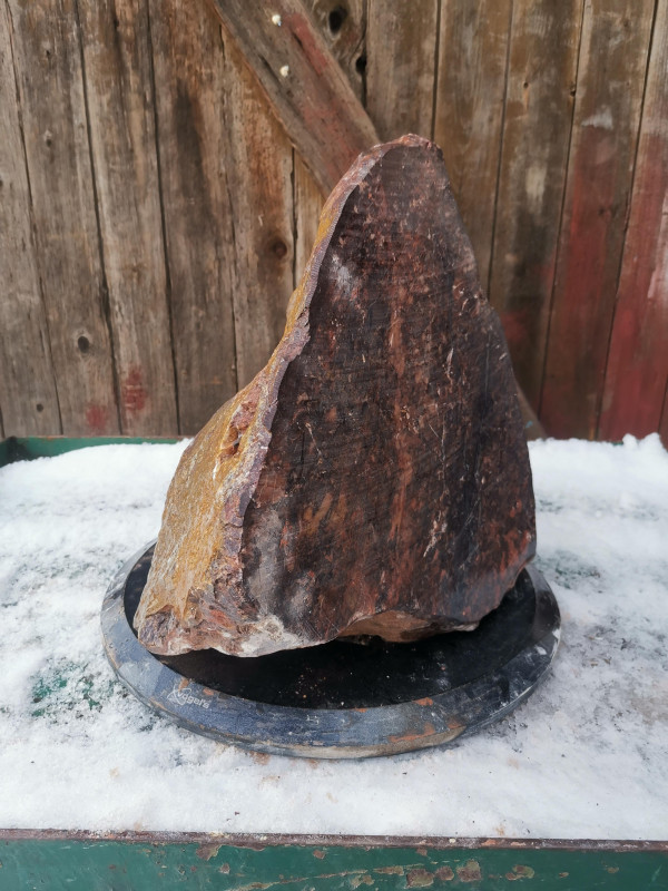 Speckstein; Einzelst�ck; aus Indien; violett; hart; 24,230 kg