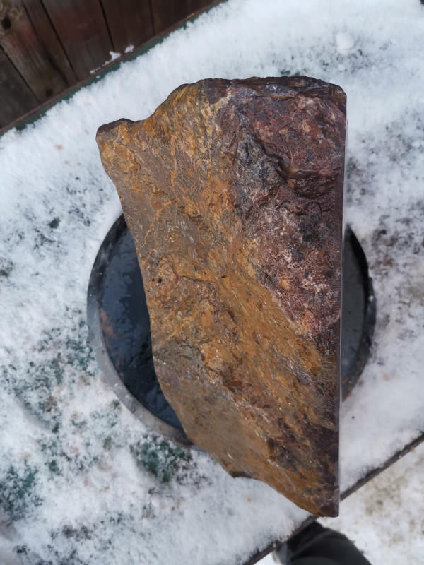 Speckstein; Einzelst�ck; aus Indien; violett; hart; 24,230 kg