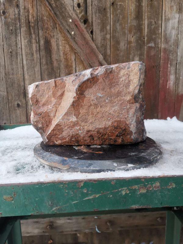 Speckstein; Einzelst�ck; aus Indien; violett; hart; 24,230 kg