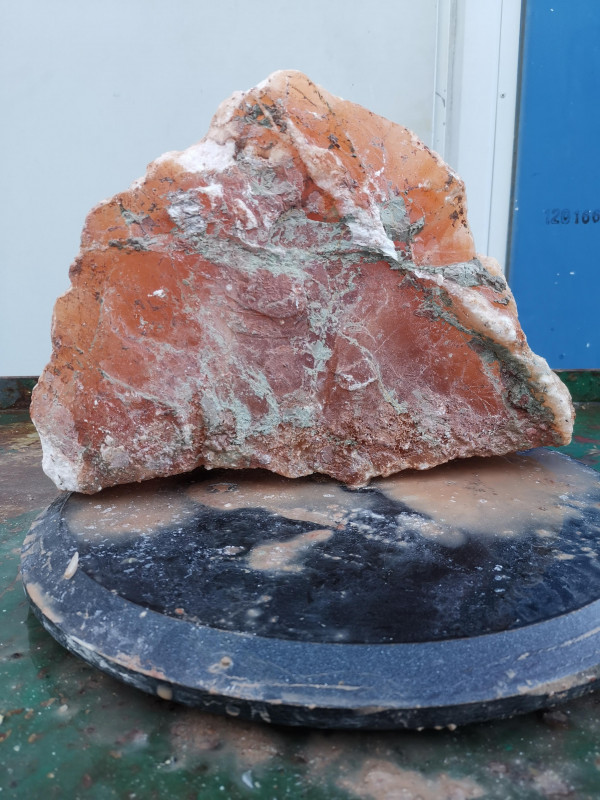 Selenit; Einzelst�ck; aus Marokko; orange; 13,460 kg