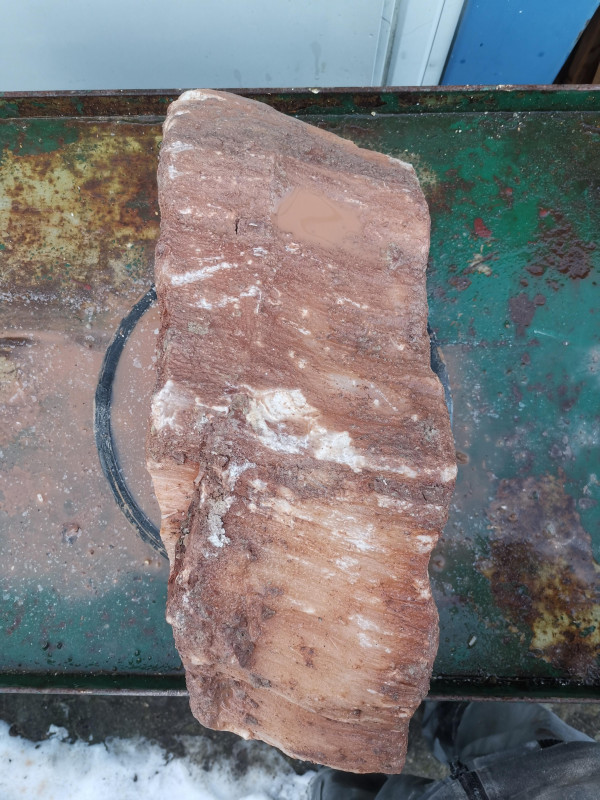 Selenit; Einzelst�ck; aus Marokko; orange; 29,890 kg