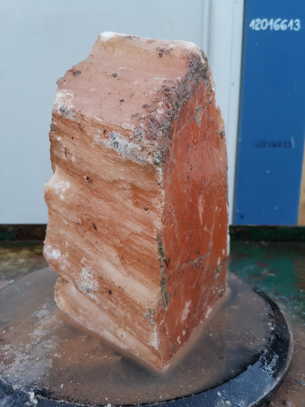 Selenit; Einzelst�ck; aus Marokko; orange; 9,720 kg