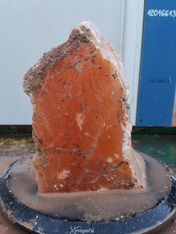 Selenit; Einzelst�ck; aus Marokko; orange; 9,720 kg