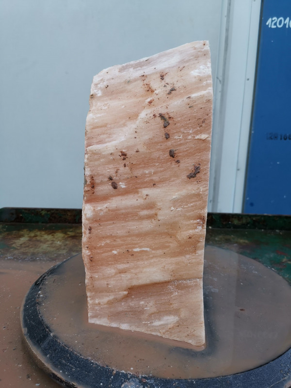 Selenit; Einzelst�ck; aus Marokko; orange; 9,720 kg