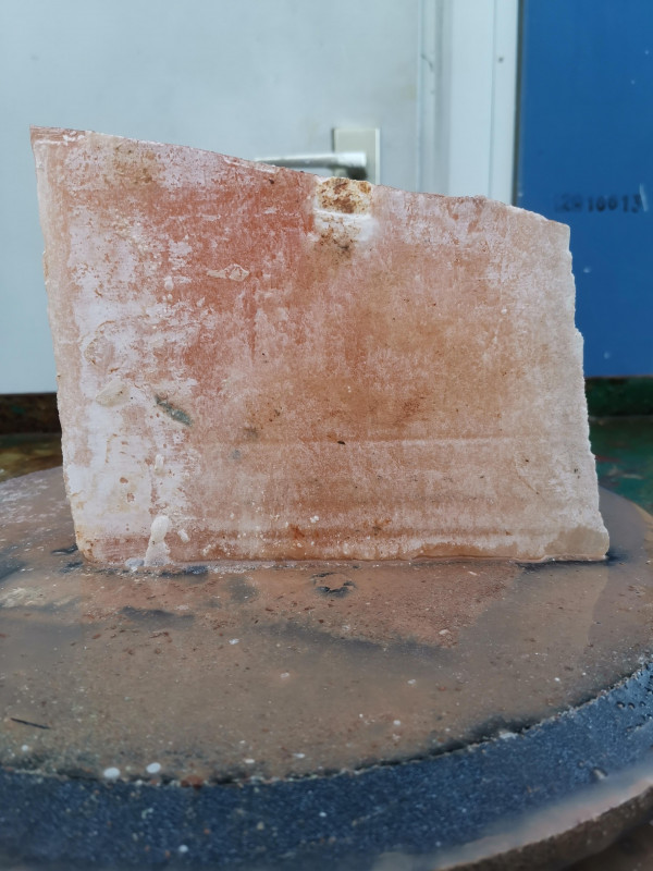 Selenit; Einzelst�ck; aus Marokko; orange; 9,720 kg