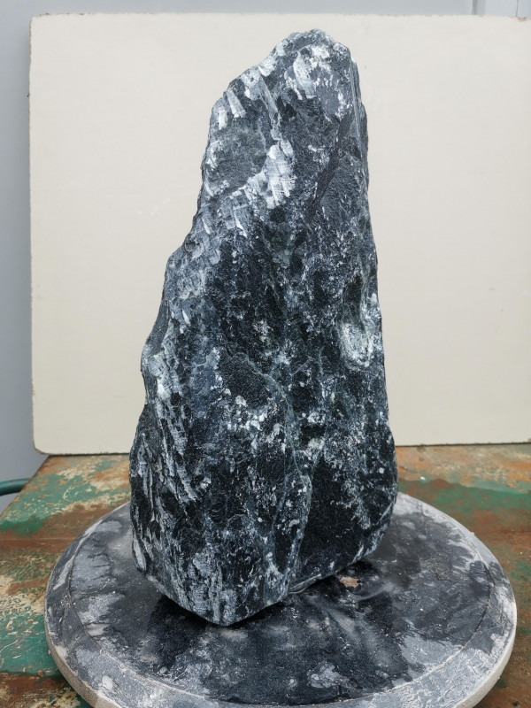 Speckstein; Einzelst�ck; aus Indien; dunkelgr�n; nicht geschnitten; 13,100 kg