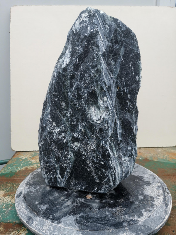 Speckstein; Einzelst�ck; aus Indien; dunkelgr�n; nicht geschnitten; 13,100 kg