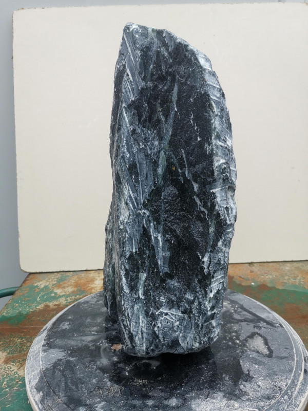 Speckstein; Einzelst�ck; aus Indien; dunkelgr�n; nicht geschnitten; 13,100 kg