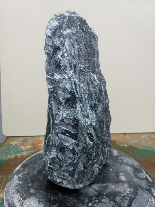 Speckstein; Einzelst�ck; aus Indien; dunkelgr�n; nicht geschnitten; 13,100 kg