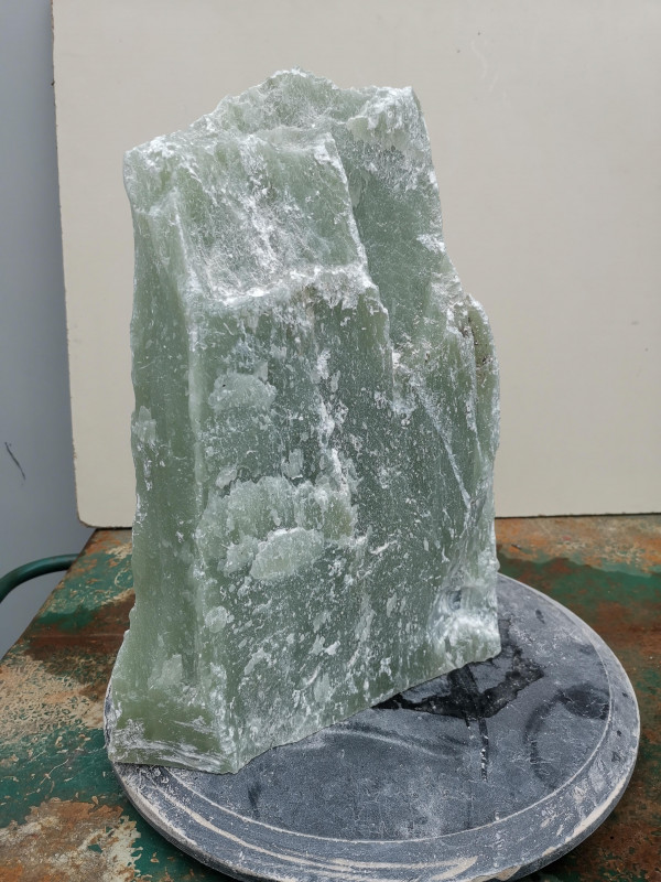 Speckstein; Einzelst�ck; aus Indien; Lemongr�n; 16,250 kg