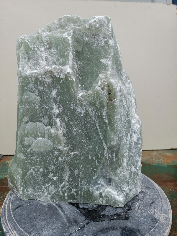 Speckstein; Einzelst�ck; aus Indien; Lemongr�n; 16,250 kg