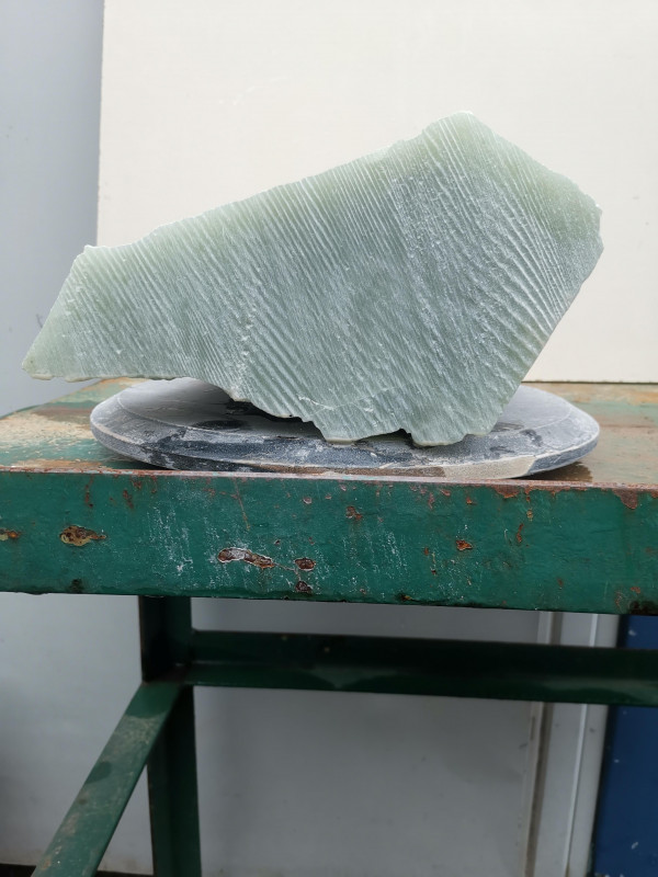 Speckstein; Einzelst�ck; aus Indien; Lemongr�n; 16,250 kg