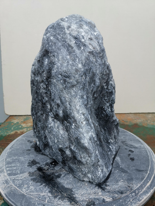 Speckstein; Einzelst�ck; aus China; schwarz-wei�; 12,260 kg