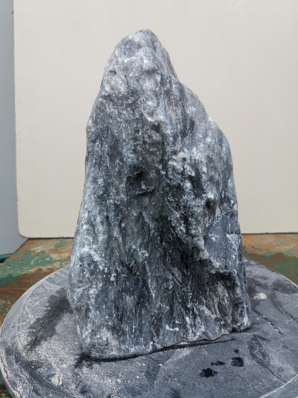 Speckstein; Einzelst�ck; aus China; schwarz-wei�; 12,260 kg