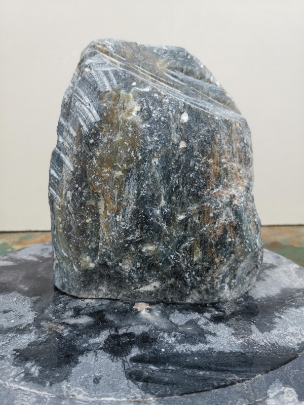 Speckstein; Einzelst�ck; aus Indien; gr�n Mix; �berwiegend gr�n; 6,090 kg