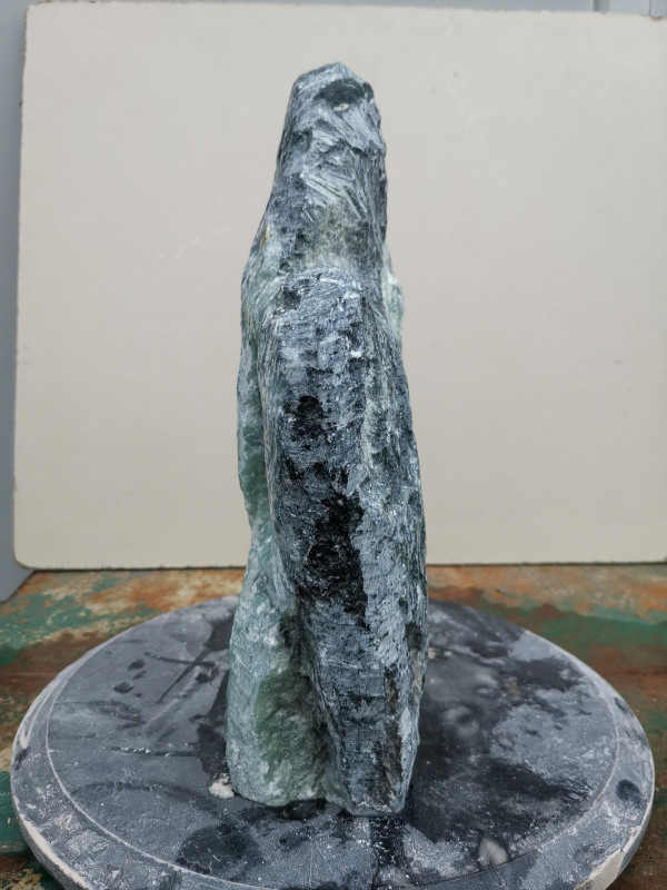 Speckstein; Einzelst�ck; aus Indien; t�rkis-schwarz; 10,240 kg