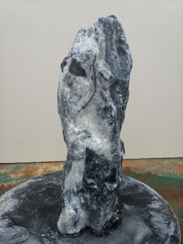 Speckstein; Einzelst�ck; aus China; schwarz-wei�; 8,100 kg