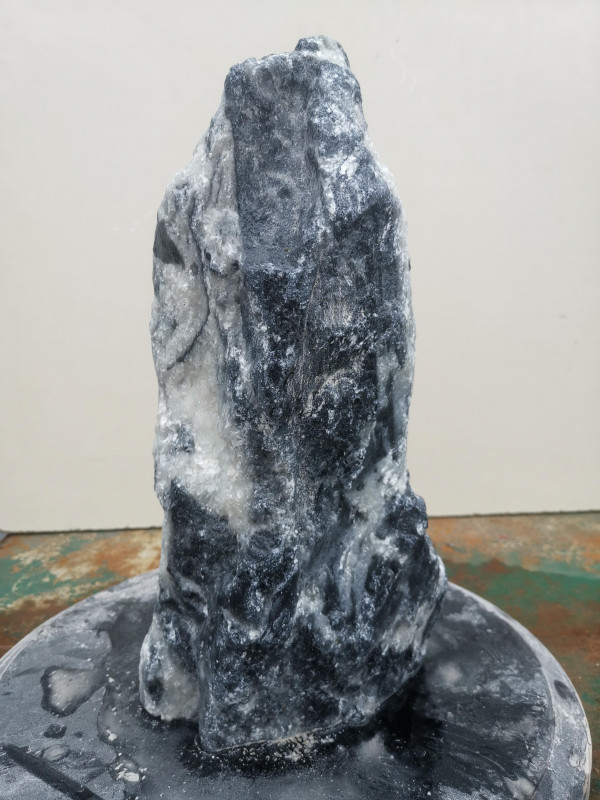 Speckstein; Einzelst�ck; aus China; schwarz-wei�; 8,100 kg