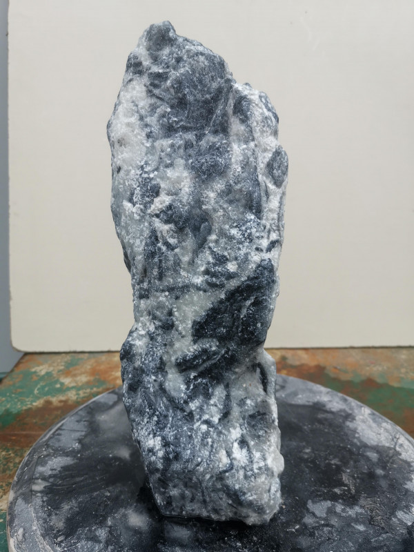 Speckstein; Einzelst�ck; aus China; schwarz-wei�; 8,100 kg