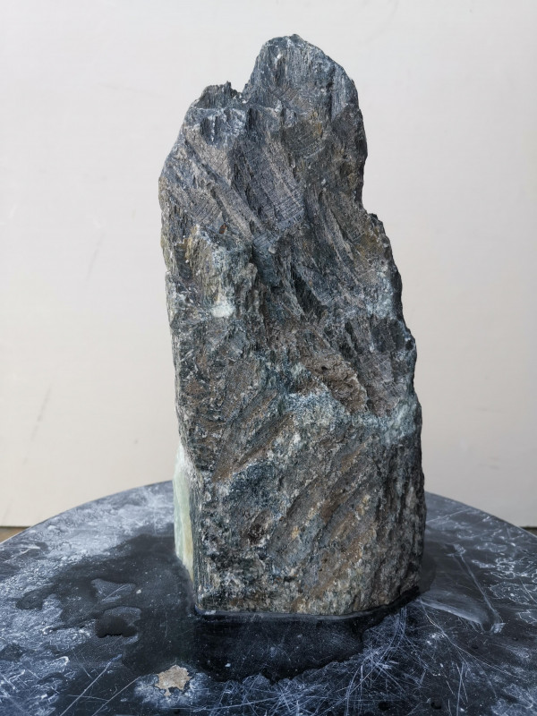 Speckstein; Einzelst�ck; aus Indien; t�rkis schwarz; 2,660 kg