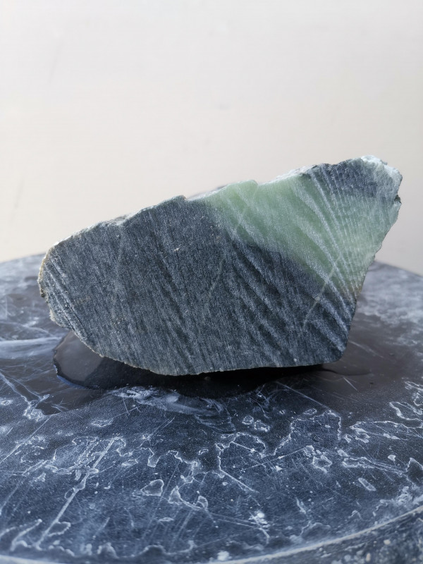 Speckstein; Einzelst�ck; aus Indien; t�rkis schwarz; 2,660 kg