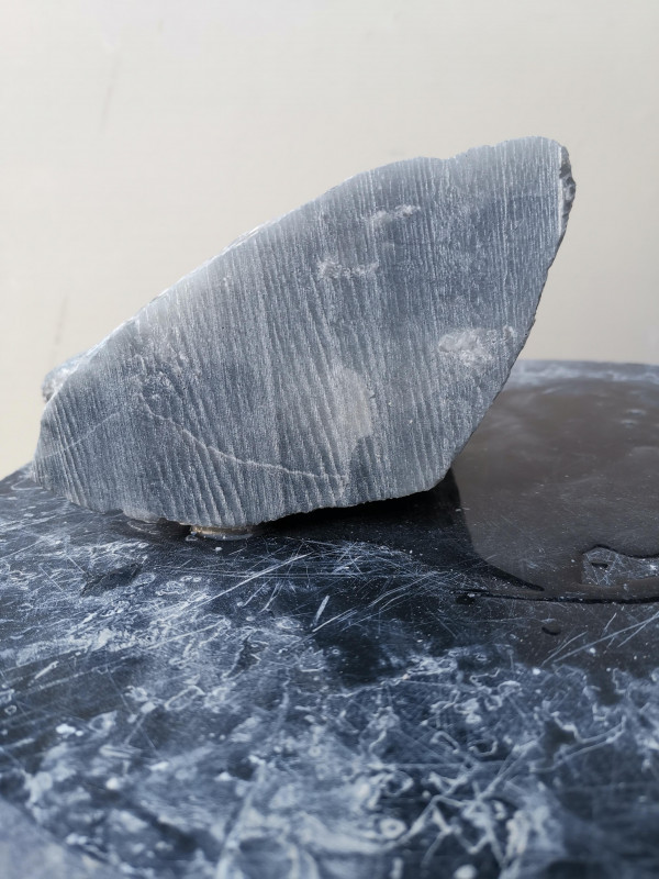 Speckstein; Einzelst�ck; aus China; schwarz wei�; 2,000 kg