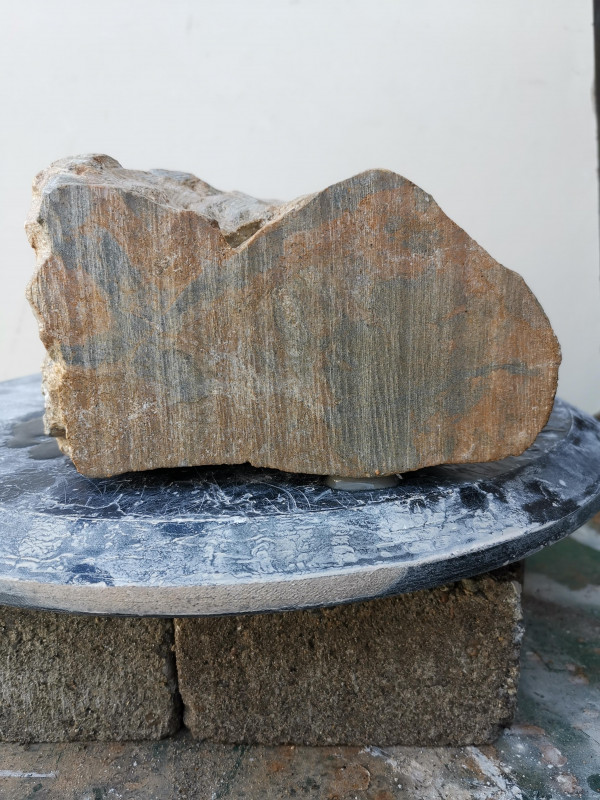 Speckstein; Einzelst�ck; aus Brasilien; brauner Farb Mix; 4,440 kg