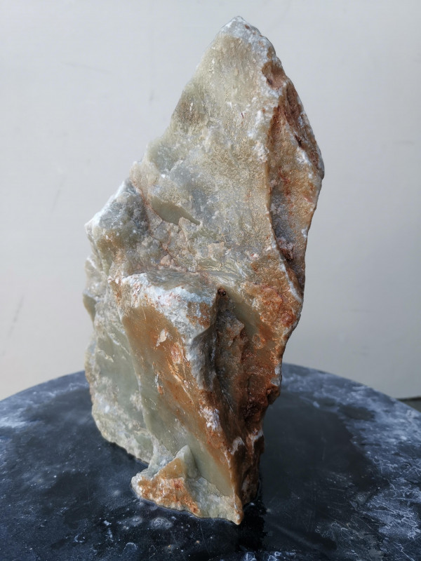 Speckstein; Einzelst�ck; aus Indien; dunkelgrau; harter Speckstein; 3,470 kg