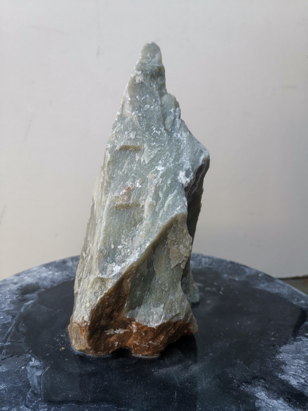 Speckstein; Einzelst�ck; aus Indien; dunkelgrau; harter Speckstein; 3,470 kg