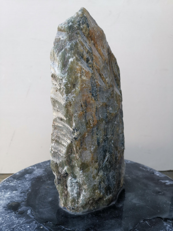 Speckstein; Einzelst�ck; aus Indien; gr�n Mix; 3,940 kg