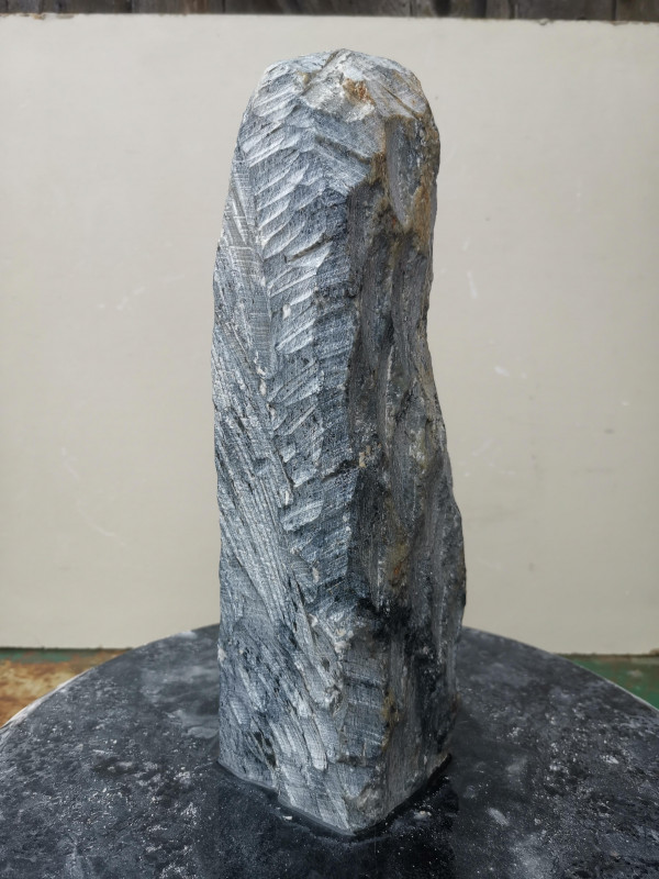 Speckstein; fast Rechteck S�ule; Einzelst�ck; aus Indien; gr�n Mix; 4.070 kg