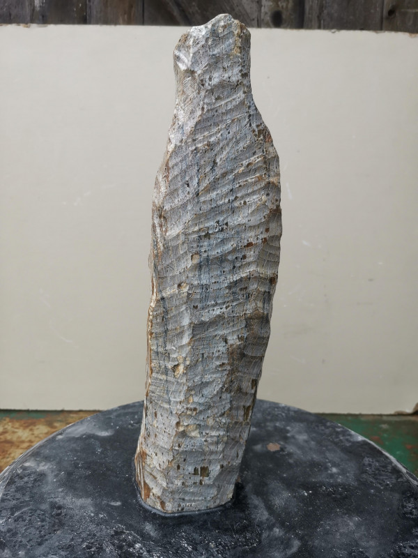 Speckstein; fast Rechteck S�ule; Einzelst�ck; aus Indien; gr�n braun Mix; 5,370 kg