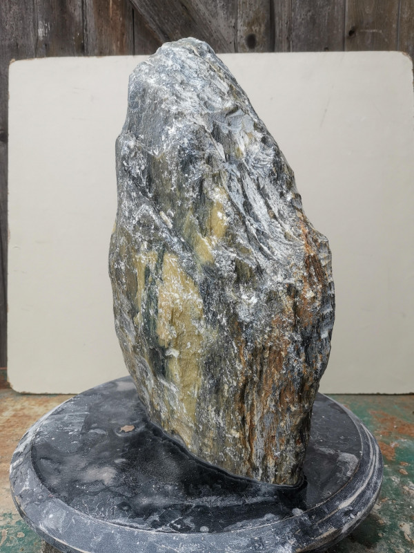 Speckstein; Einzelst�ck; aus Indien; gr�n Farb Mix; 13,550 kg