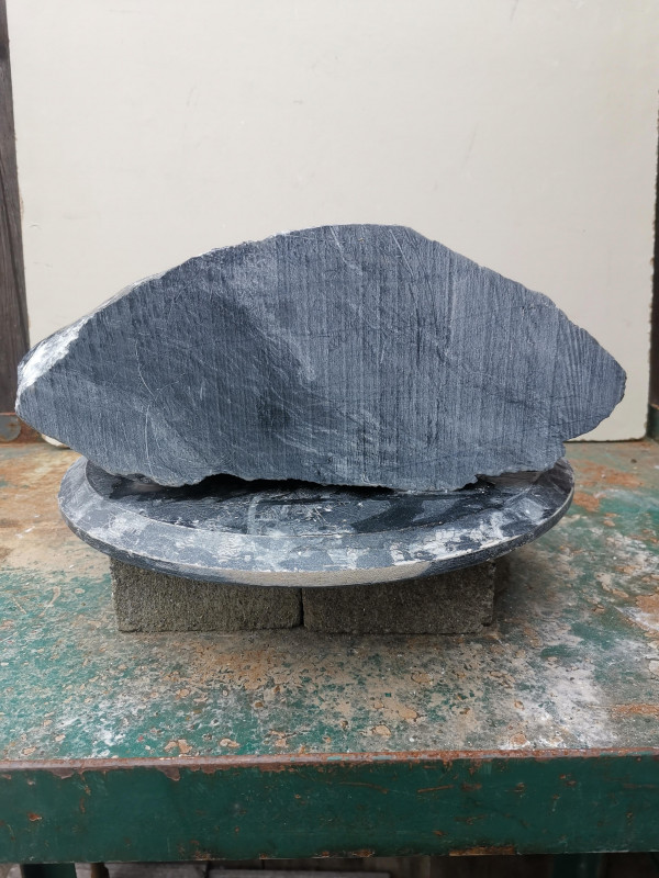 Speckstein; Einzelst�ck; aus China; schwarz; 17.990 kg