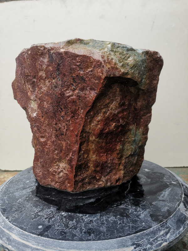 Speckstein; Einzelst�ck; aus Indien; harte Sorte; violett mit beige Stellen; 11,680 kg