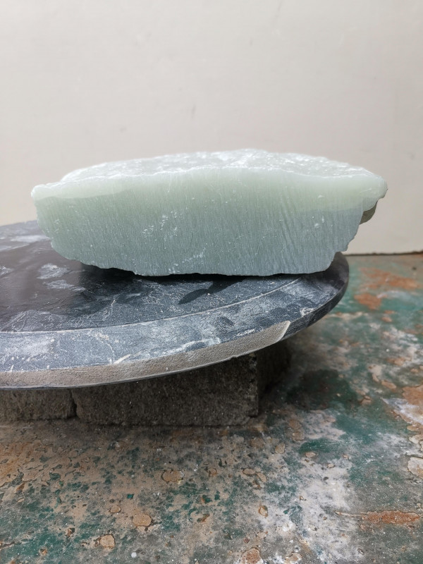 Speckstein; Einzelst�ck; aus Indien; Lemongr�n; 5,390 kg