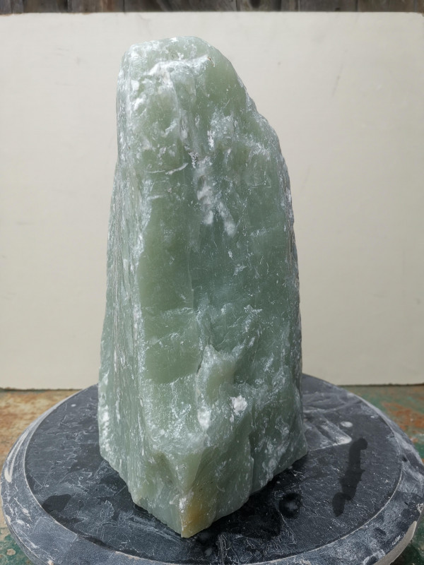 Speckstein; Einzelst�ck; aus Indien; Lemongr�n; 15,690 kg