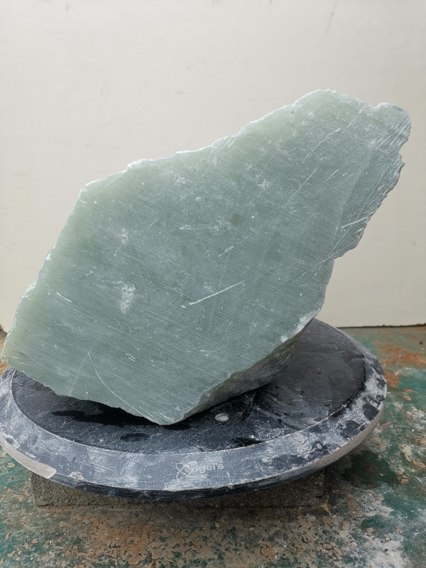 Speckstein; Einzelst�ck; aus Indien; Lemongr�n; 15,690 kg