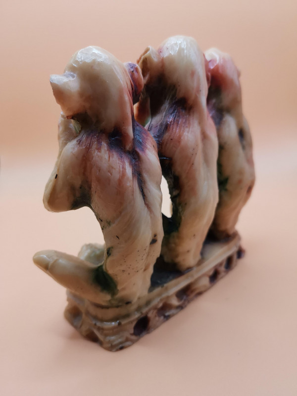 Speckstein; drei Affen; nichts h�ren, sehen, sagen