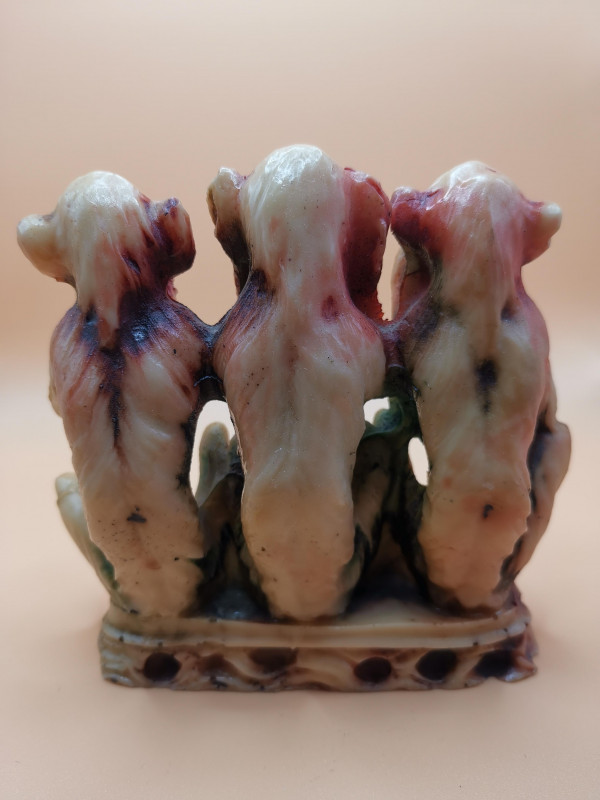 Speckstein; drei Affen; nichts h�ren, sehen, sagen