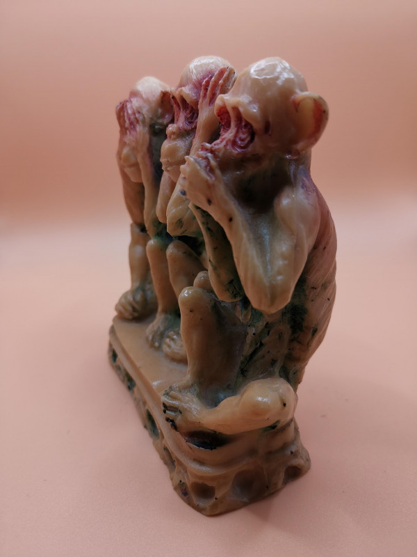 Speckstein; drei Affen; nichts h�ren, sehen, sagen