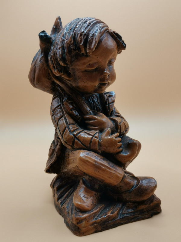 Speckstein; Figur; Hans im Gl�ck; Signiert; lasiert