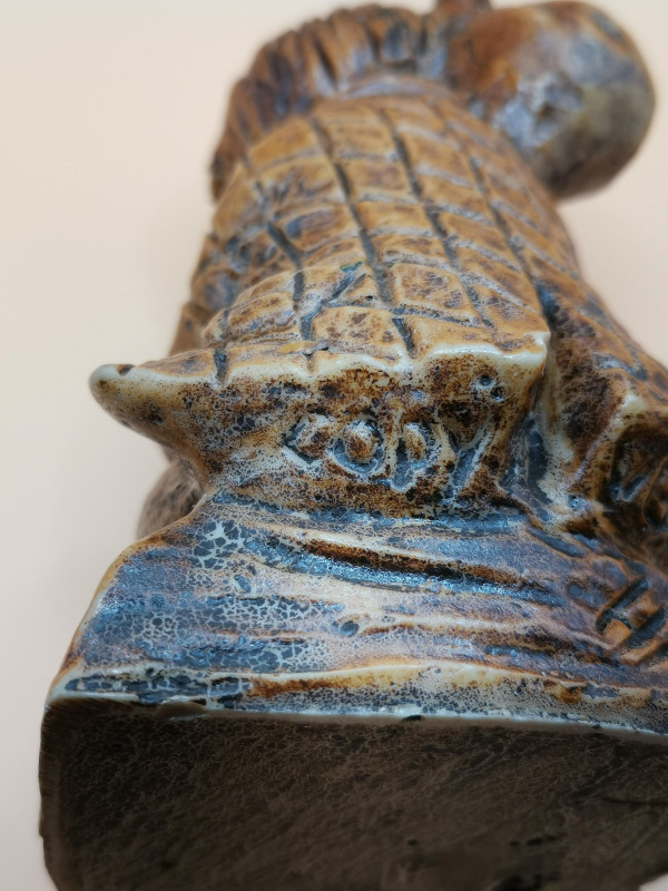 Speckstein; Figur; Hans im Gl�ck; Signiert; lasiert