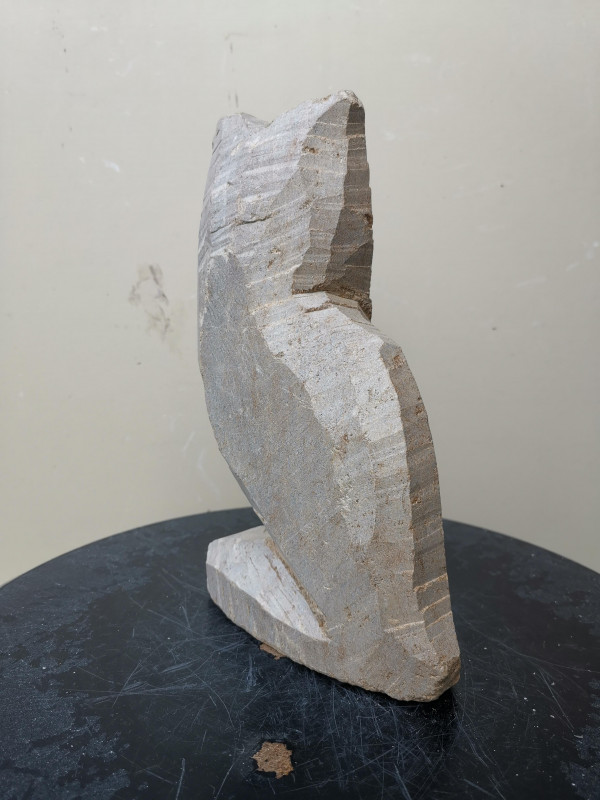 Speckstein XXL; Eule; Einzelst�ck aus Brasilien; braun