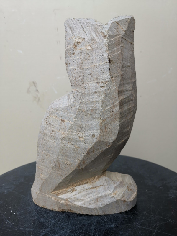 Speckstein XXL; Eule; Einzelst�ck aus Brasilien; braun