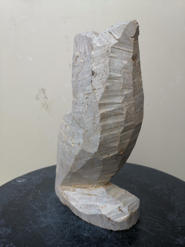 Speckstein XXL; Eule; Einzelst�ck aus Brasilien; braun