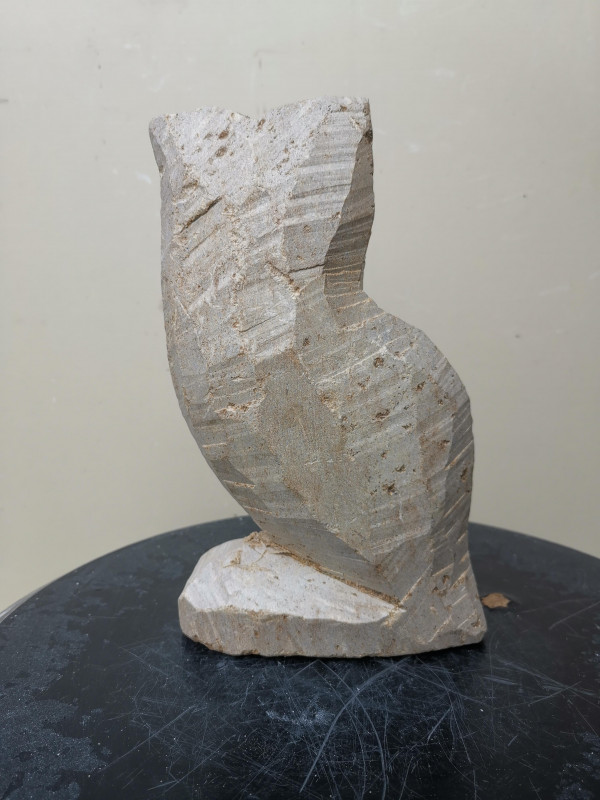 Speckstein XXL; Eule; Einzelst�ck aus Brasilien; braun