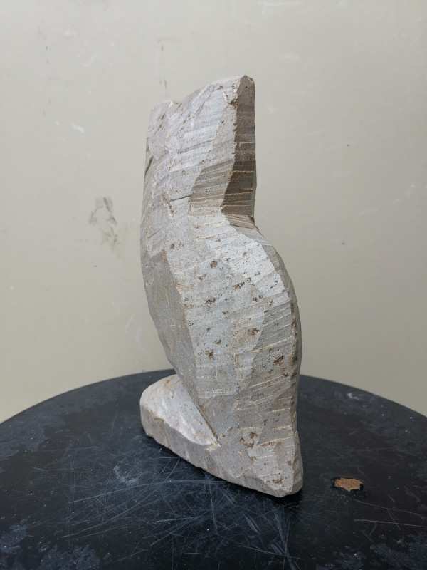 Speckstein XXL; Eule; Einzelst�ck aus Brasilien; braun