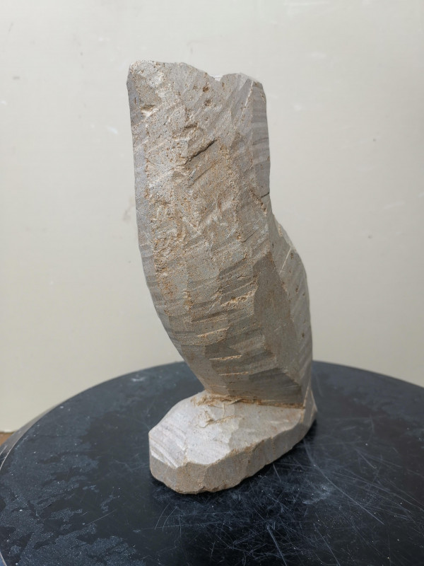 Speckstein XXL; Eule; Einzelst�ck aus Brasilien; braun