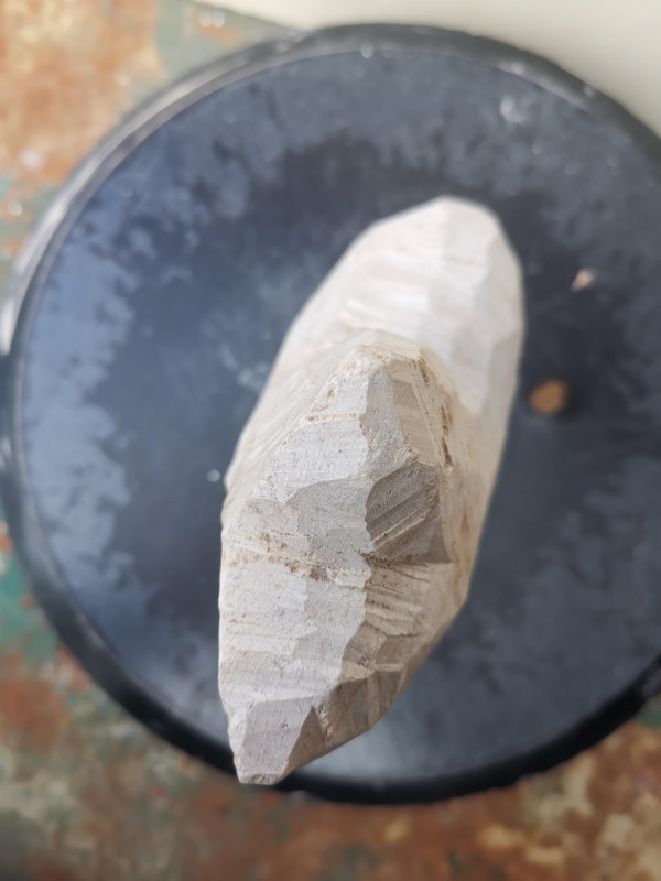 Speckstein XXL; Eule; Einzelst�ck aus Brasilien; bran-gr�n-marmoriert